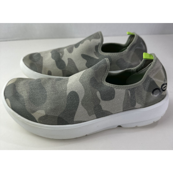 Oofos Women's Oomg Eezee Green Camo Recovery Slip On Comfort Shoes Low Size 9 - Picture 3 of 13